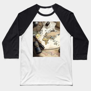 A vintage world map. Baseball T-Shirt